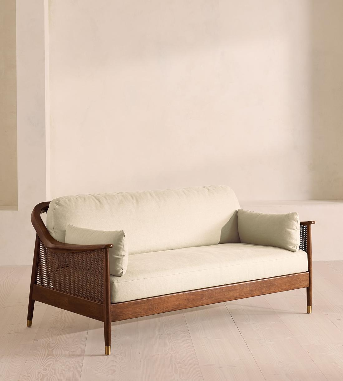 Atlanta Three Seater Sofa - Linen - Bisque - Listing - Image 2