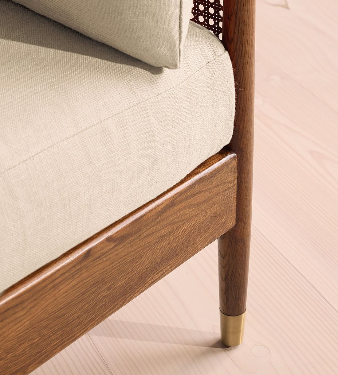 Atlanta Three Seater Sofa - Linen - Bisque - Images - Image 5