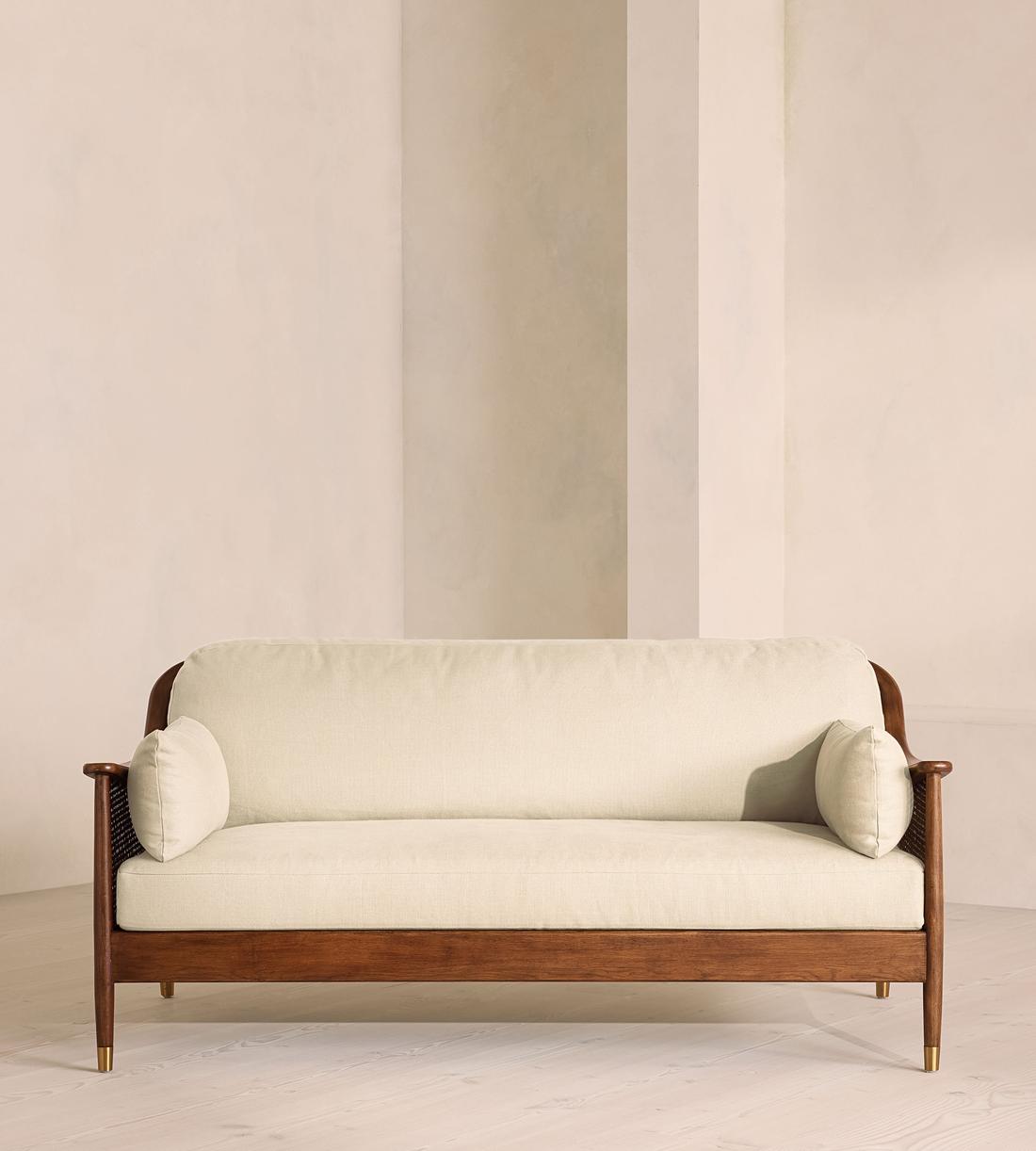 Atlanta Three Seater Sofa - Linen - Bisque - US - Listing - Image 1