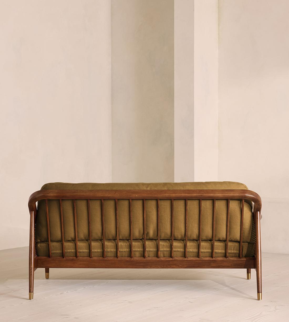 Atlanta Three Seater Sofa - Linen - Ochre - Images - Image 4