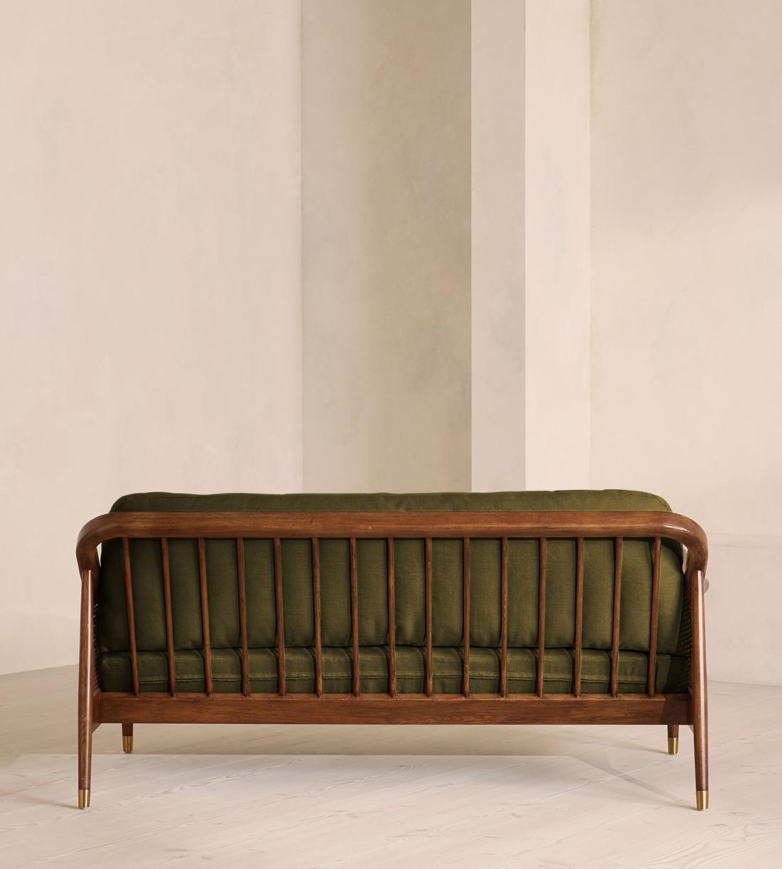 Atlanta Three Seater Sofa - Linen - Olive - Images - Image 4