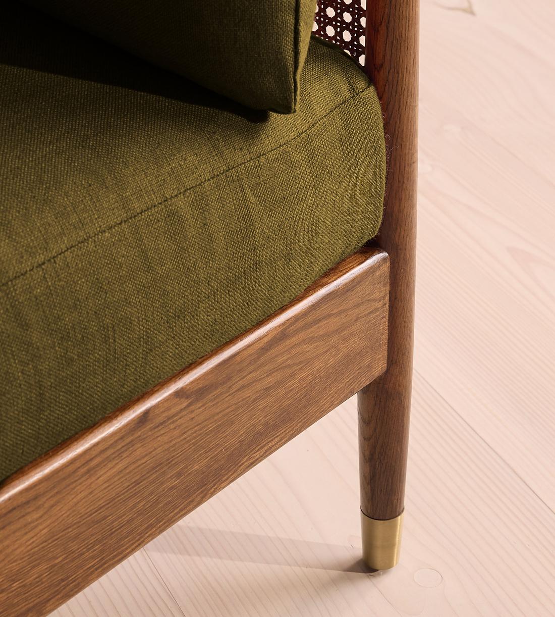 Atlanta Three Seater Sofa - Linen - Olive - US - Images - Image 5
