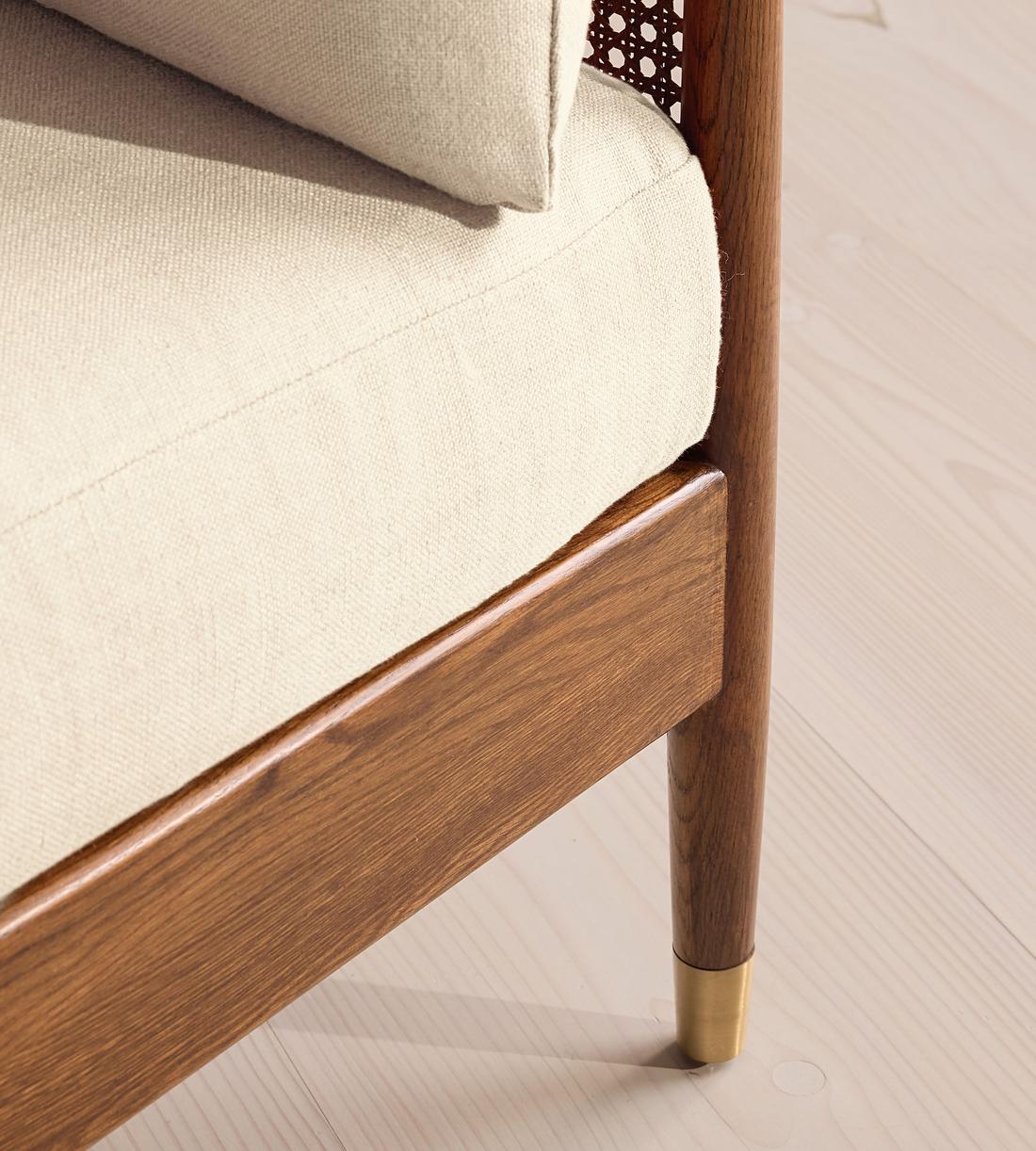 Atlanta Four Seater Sofa - Linen - Bisque - Images - Image 5