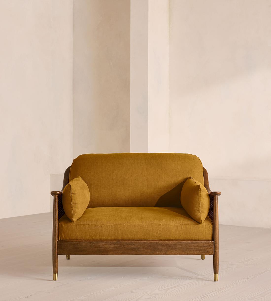 Atlanta Loveseat - Linen - Turmeric - UK - Listing - Image 2