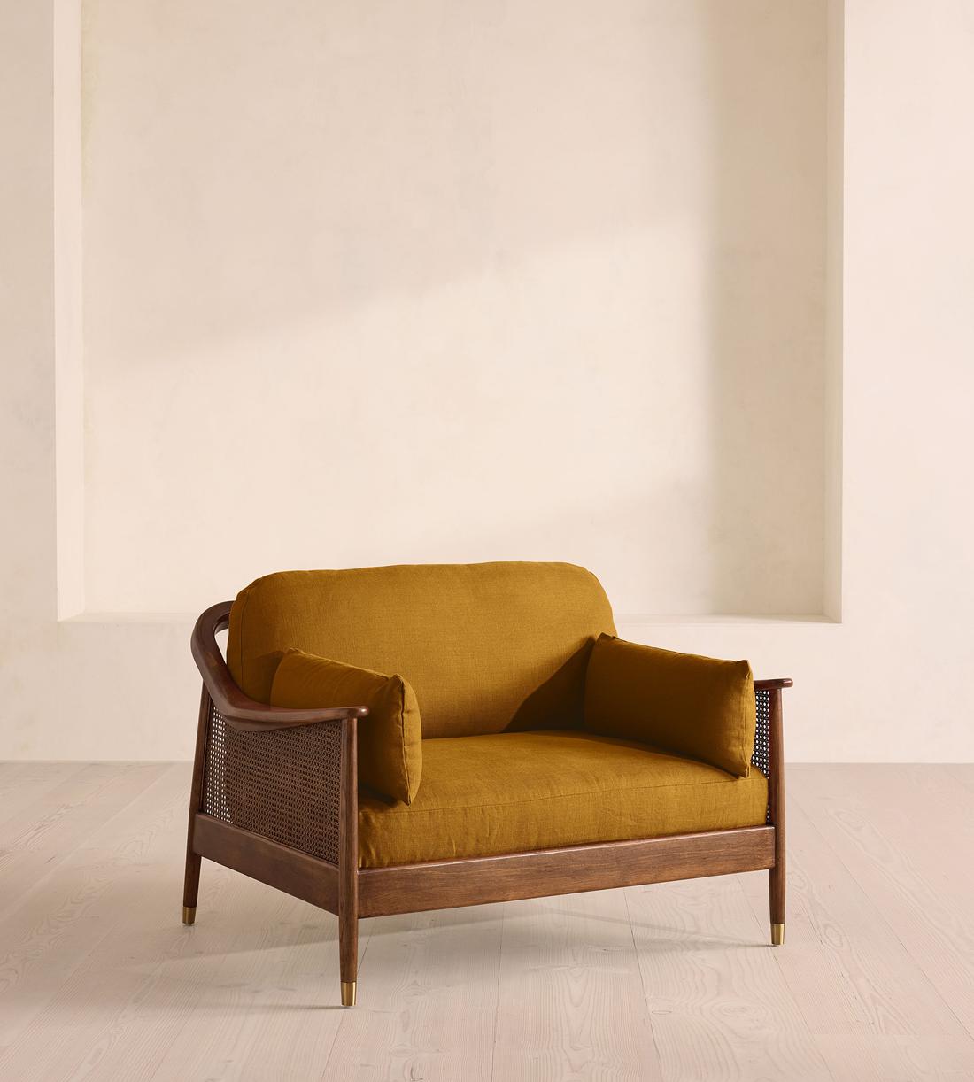 Atlanta Loveseat - Linen - Turmeric - US - Listing - Image 1