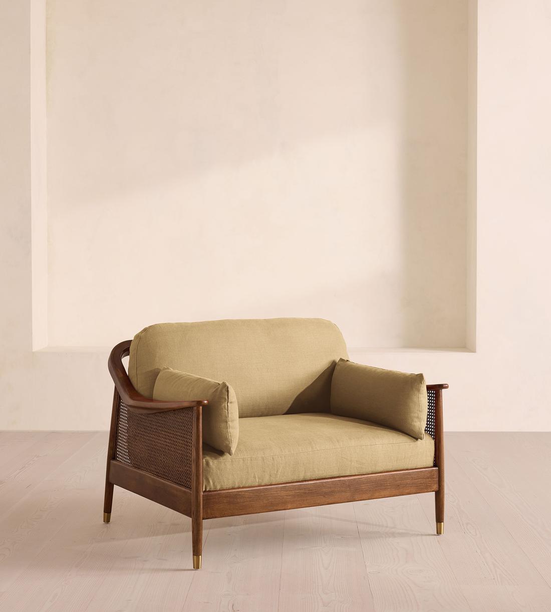 Atlanta Loveseat - Linen - Wheat - US - Listing - Image 1
