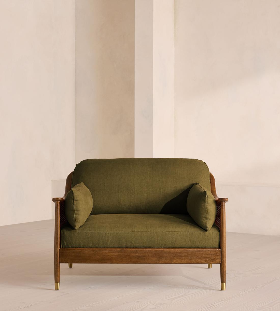 Atlanta Loveseat - Linen - Olive - Listing - Image 2