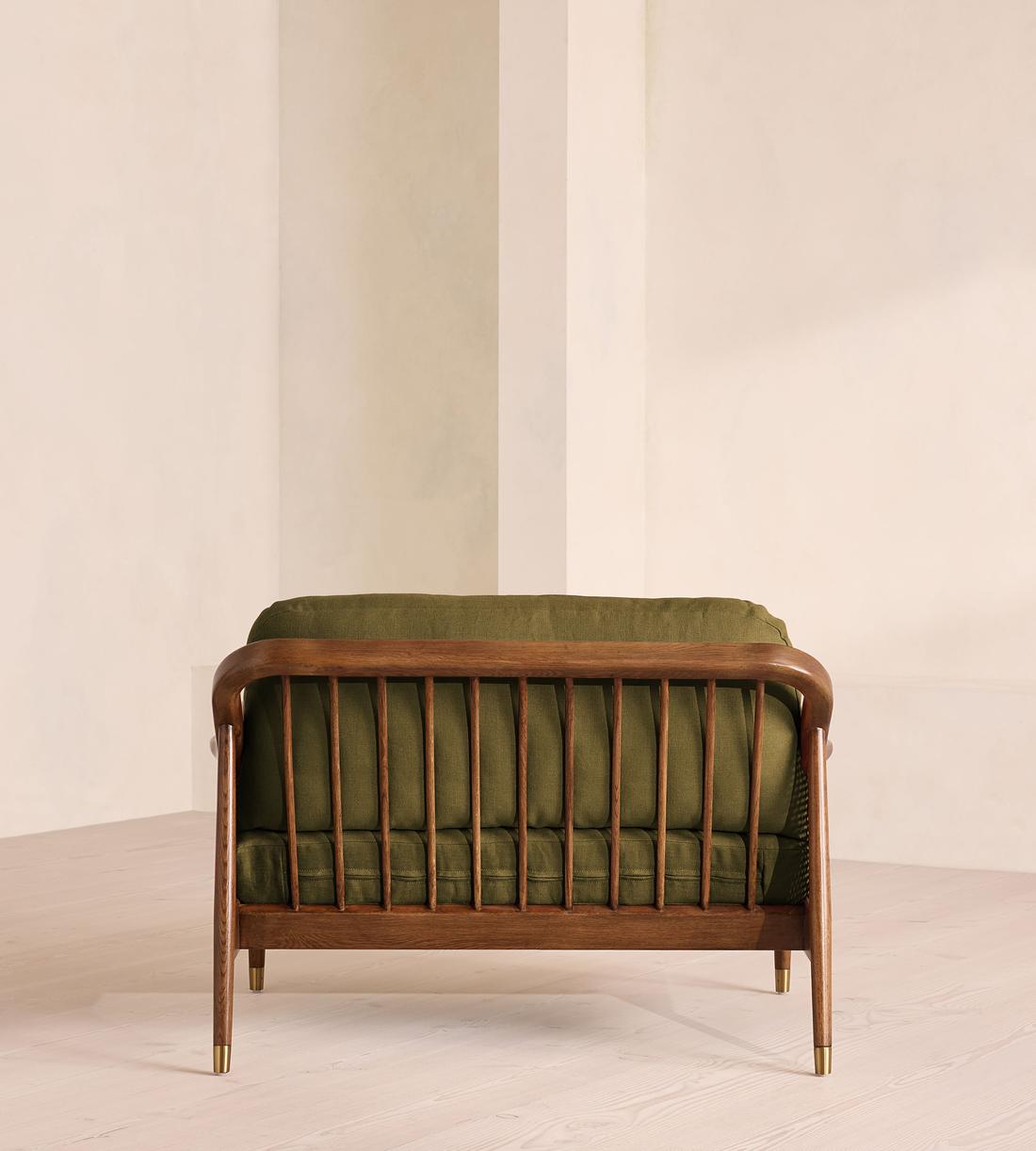 Atlanta Loveseat - Linen - Olive - Images - Image 4