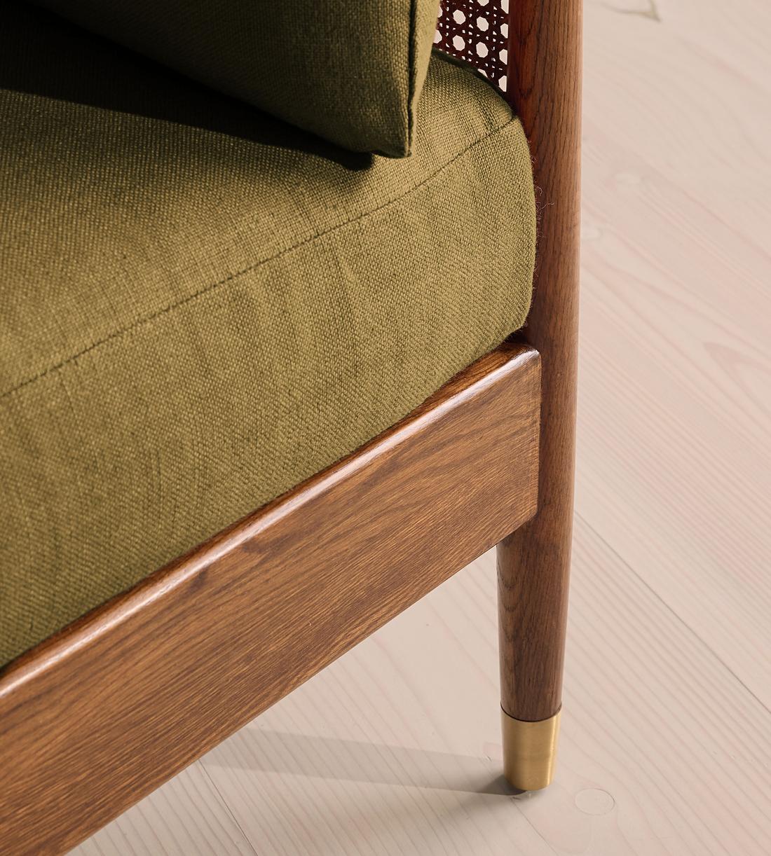Atlanta Loveseat - Linen - Olive - Images - Image 5