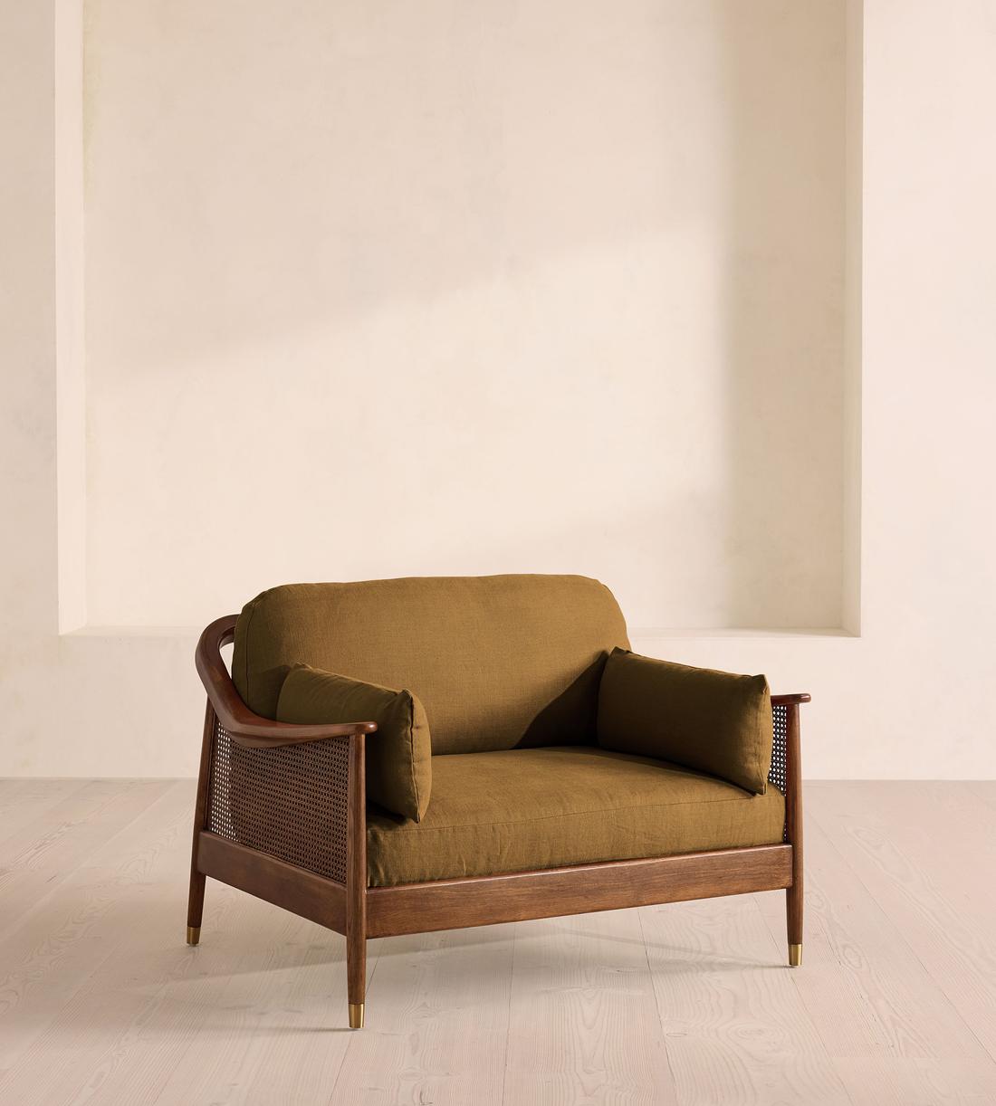 Atlanta Loveseat - Linen - Ochre - Listing - Image 1
