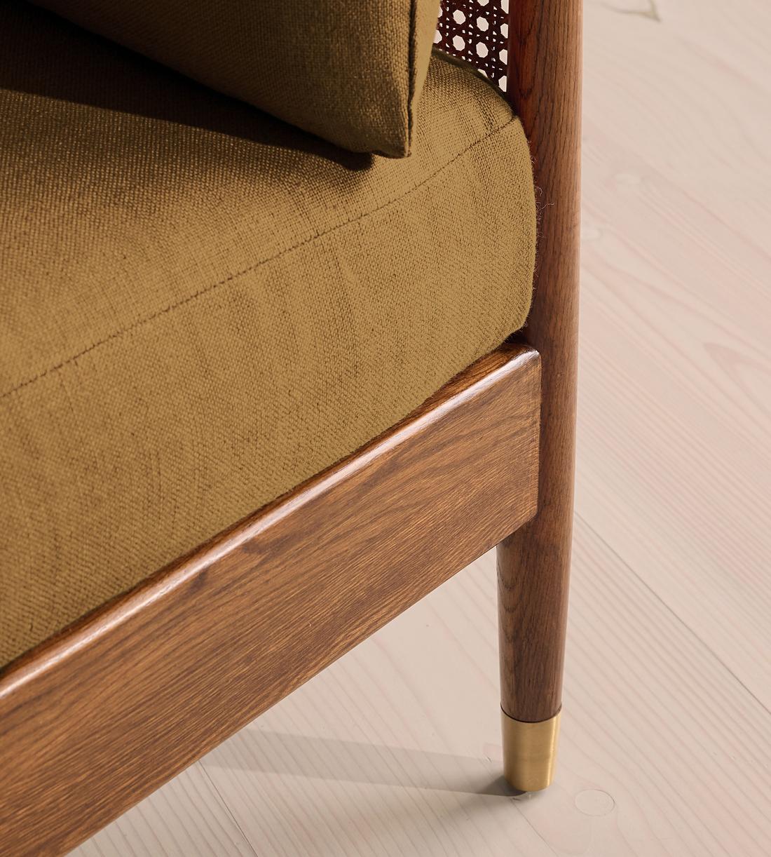 Atlanta Loveseat - Linen - Ochre - Images - Image 5