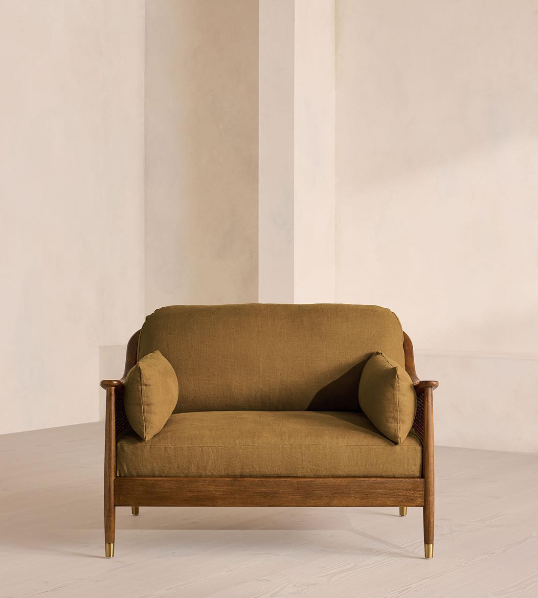 Atlanta Loveseat - Linen - Ochre - US - Listing - Image 2