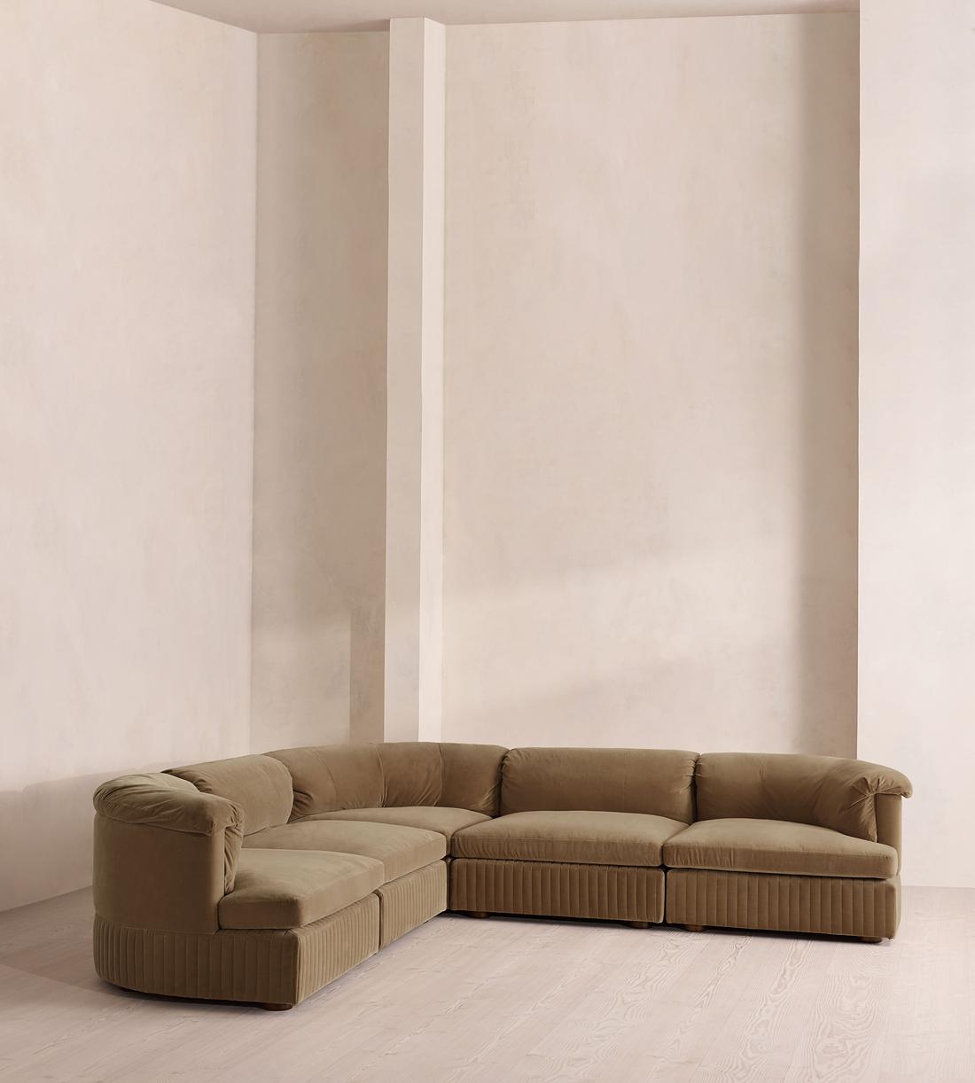 Oona Deep Sit Sectional Sofa - Corner Sofa - Velvet - Truffle US - Listing - Image 2