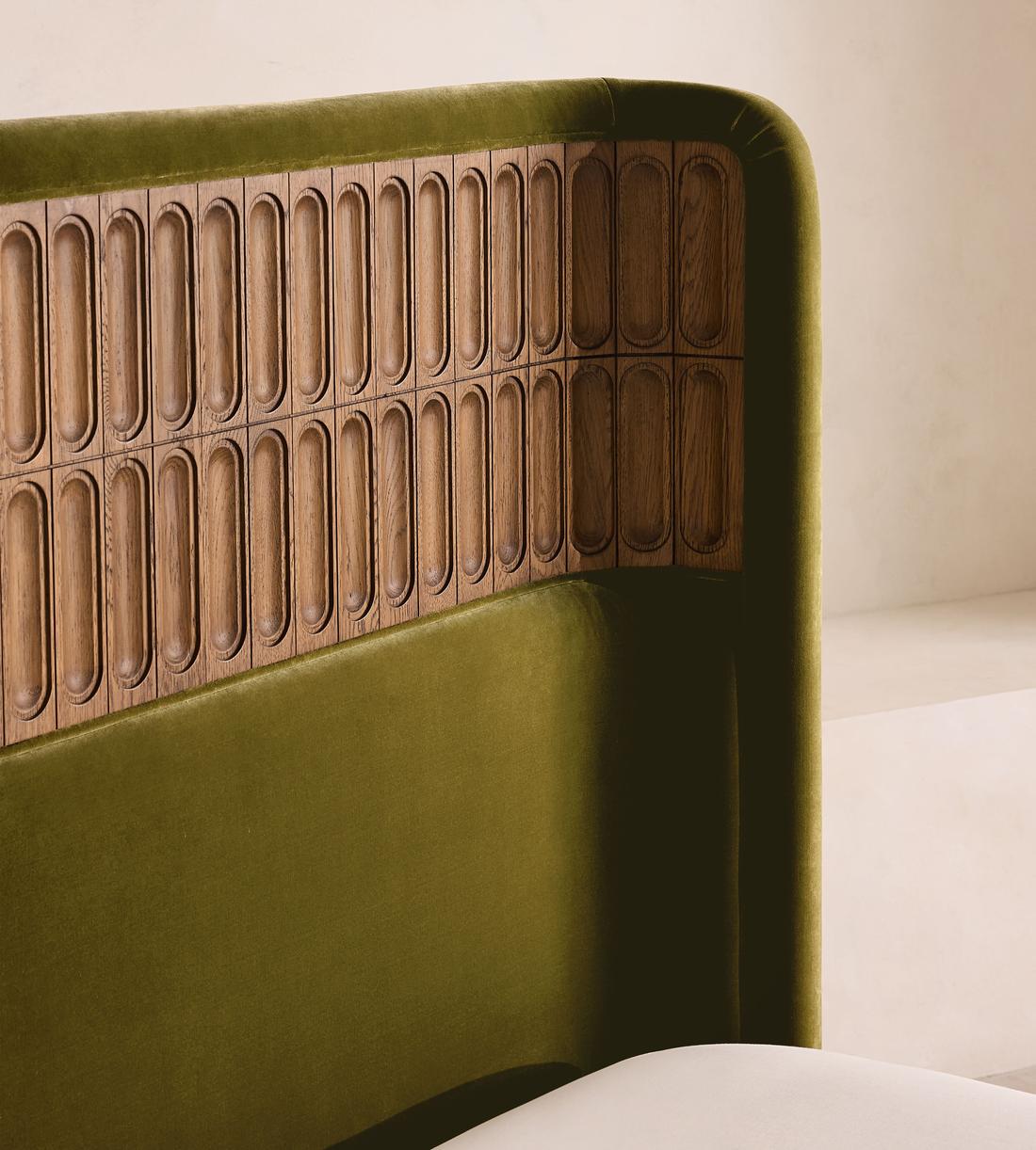 Devon Bed - King - Velvet - Olive - Images - Image 3