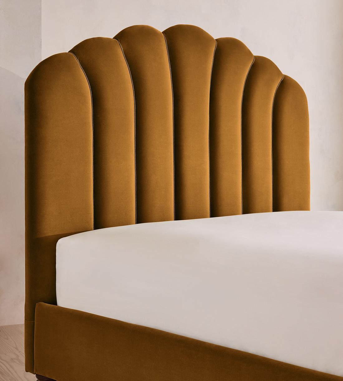 Manette Bed - with Twisted Cord - Full - Velvet - Mustard - US - Images - Image 3