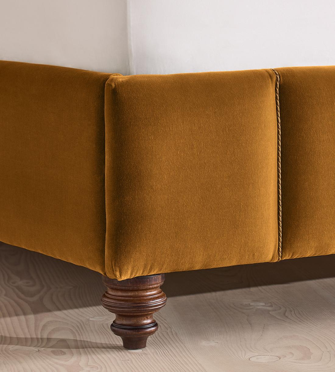 Manette Bed - with Twisted Cord - Full - Velvet - Mustard - US - Images - Image 5