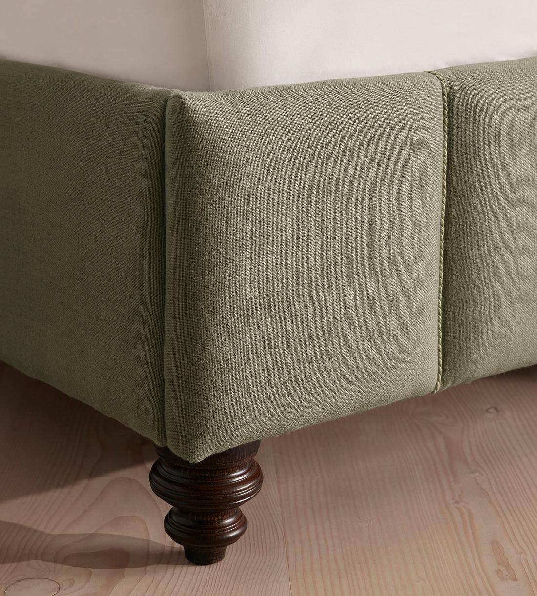 Manette Bed - with Twisted Cord - Double - Linen - Sage - Images - Image 5