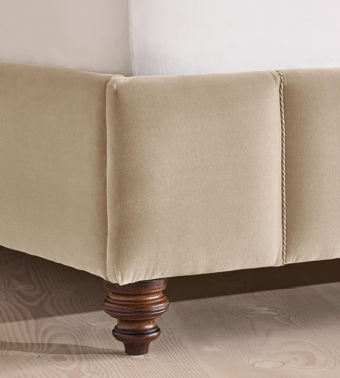 Manette Bed - with Twisted Cord - Double - Velvet - Oyster - UK - Images - Image 5