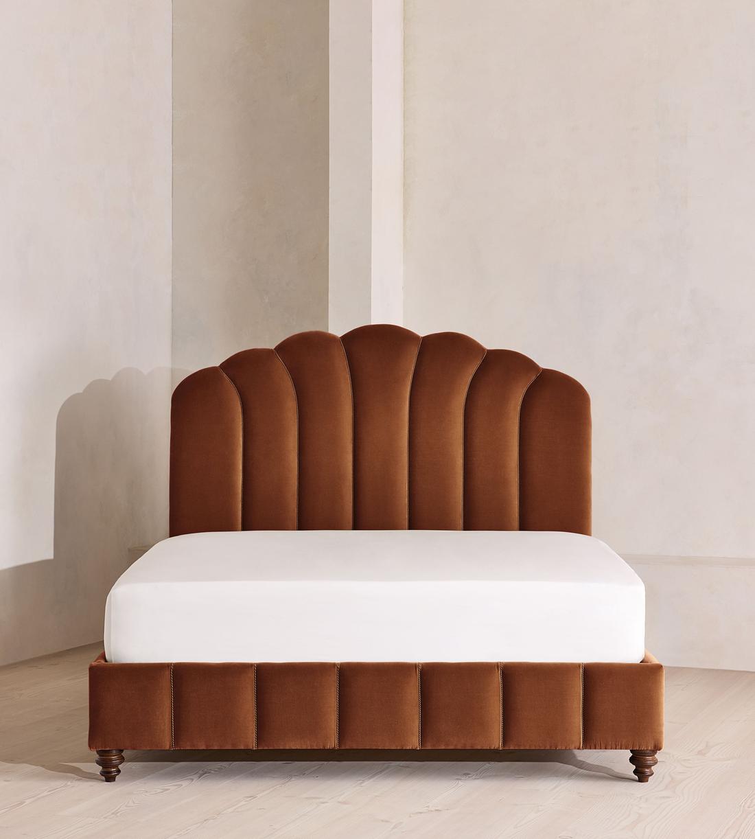 Manette Bed - with Twisted Cord - Full - Velvet - Cinnamon - US - Listing - Image 2