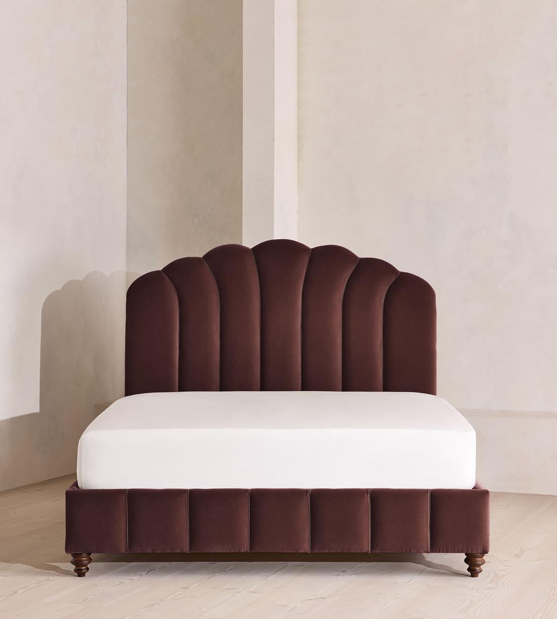 Manette Bed - with Twisted Cord - Full - Velvet - Aubergine - US - Listing - Image 2