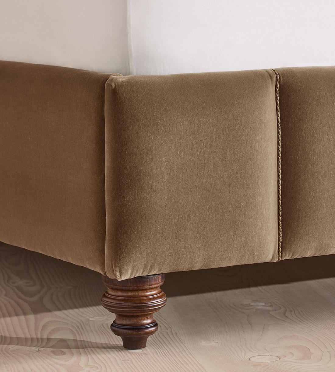 Manette Bed - with Twisted Cord - Double - Velvet - Truffle - UK - Images - Image 5