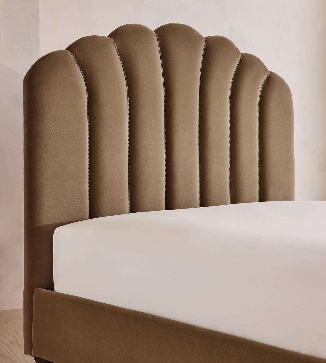 Manette Bed - with Twisted Cord - Full - Velvet - Truffle - US - Images - Image 3