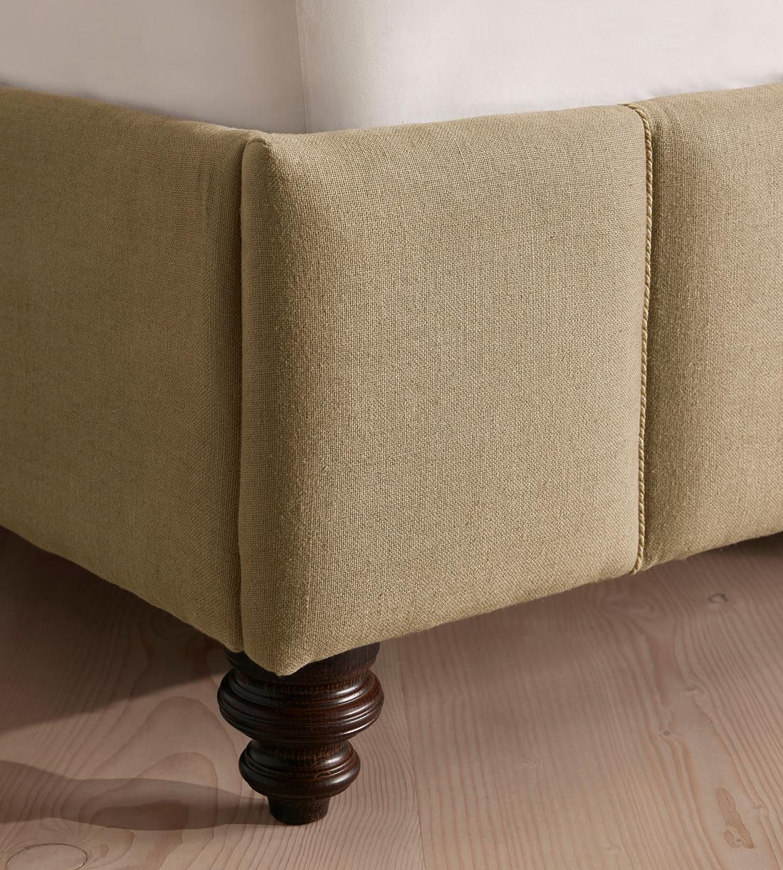 Manette Bed - with Twisted Cord - Double - Linen - Wheat - Images - Image 5