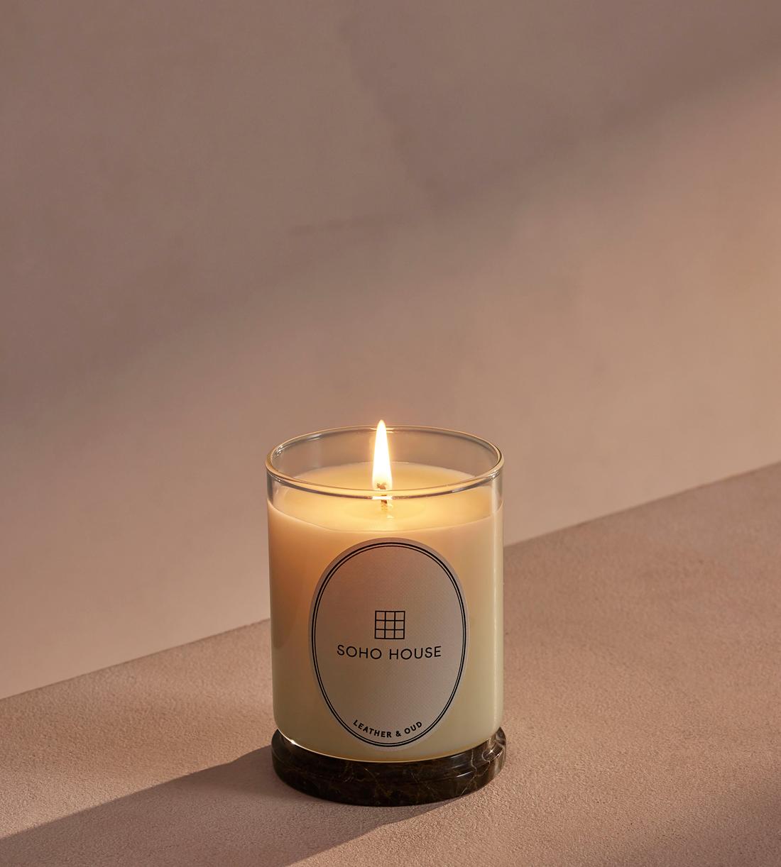Leather & Oud Candle - Dark Emperador Marble - Refill - 250g - Member Exclusive - Listing - Image 1