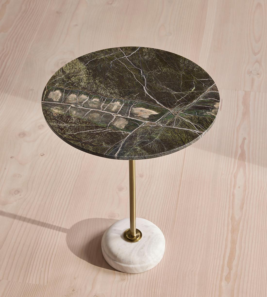 Fleet Side Table - Medium - Verde Bosque Marble - Listing - Image 2