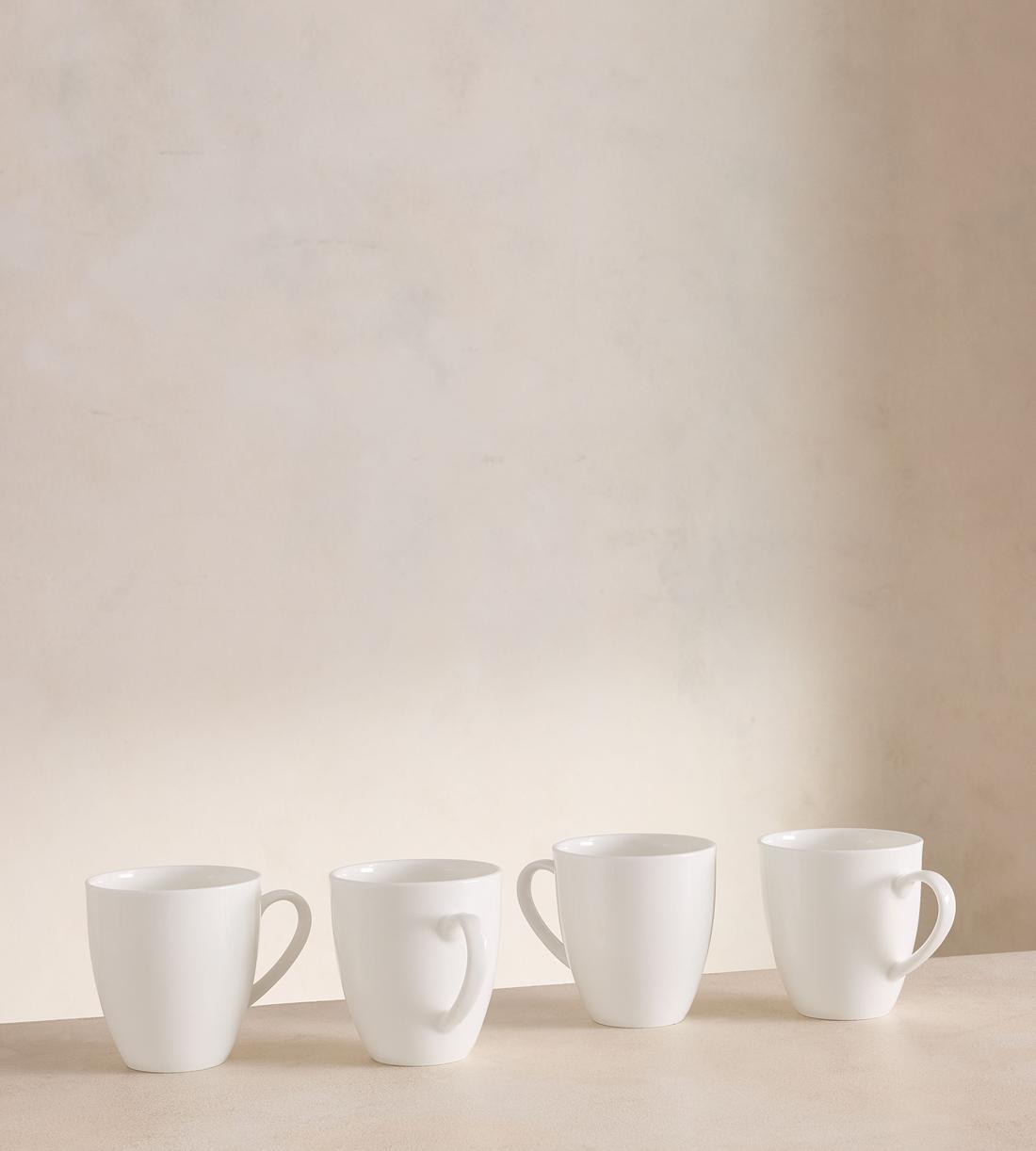 House Mug - Bone China - White - Set of Four - Listing - Image 1