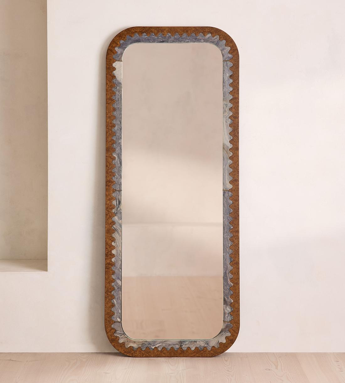 Fiore Floor Mirror - Brazilian Quartzite & Ash Burl - Listing - Image 2