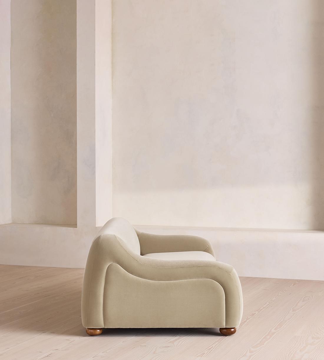 Liana Three Seater Sofa - Velvet - Oyster - UK - Images - Image 3