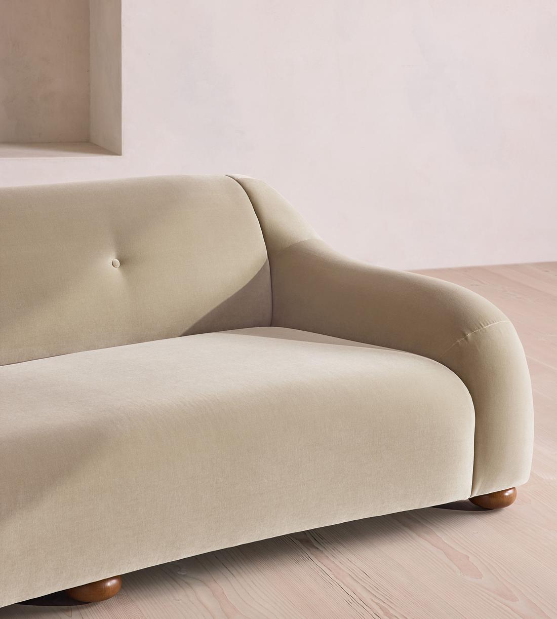 Liana Three Seater Sofa - Velvet - Oyster - UK - Images - Image 5