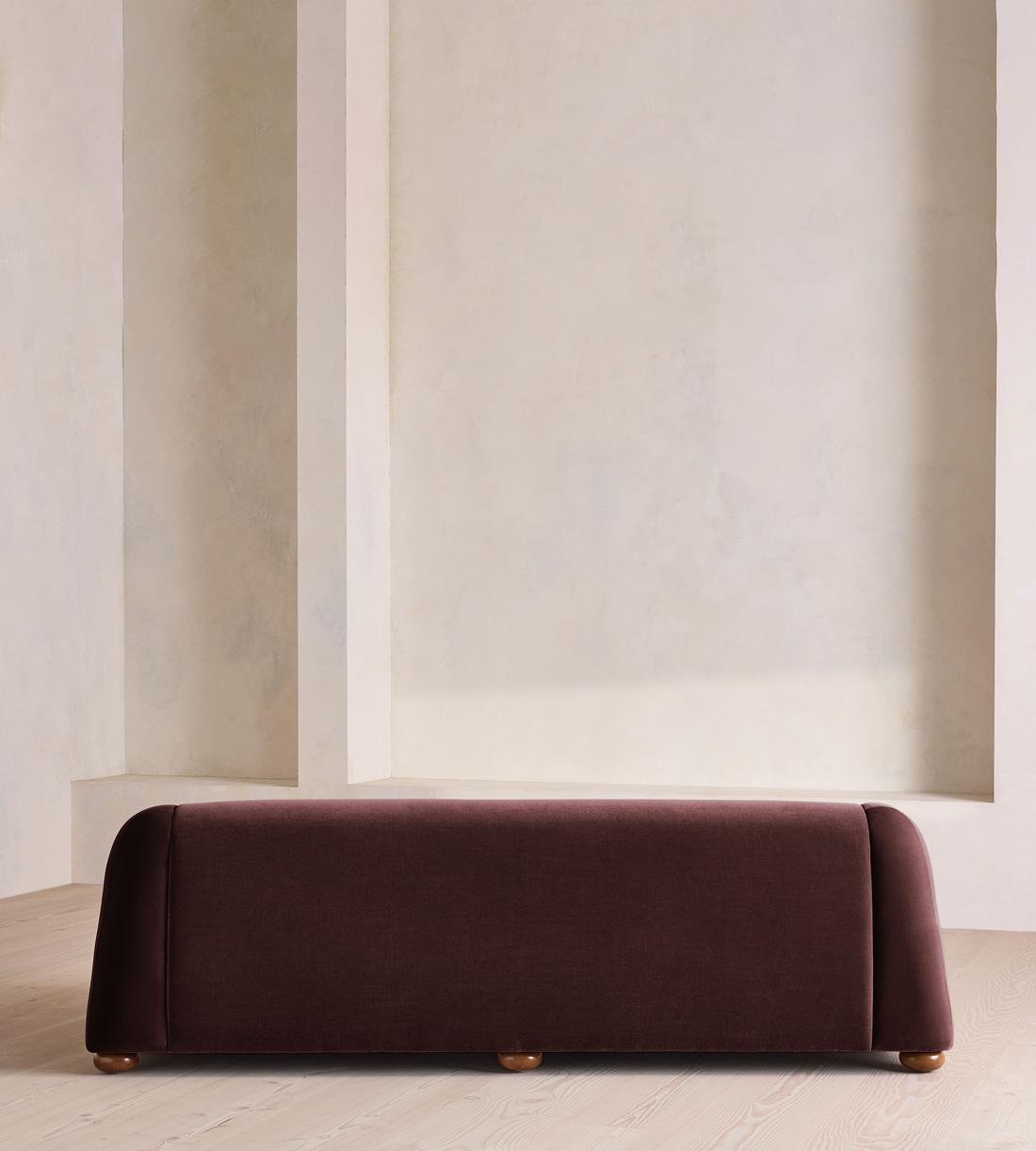 Liana Three Seater Sofa - Velvet - Aubergine - UK - Images - Image 4