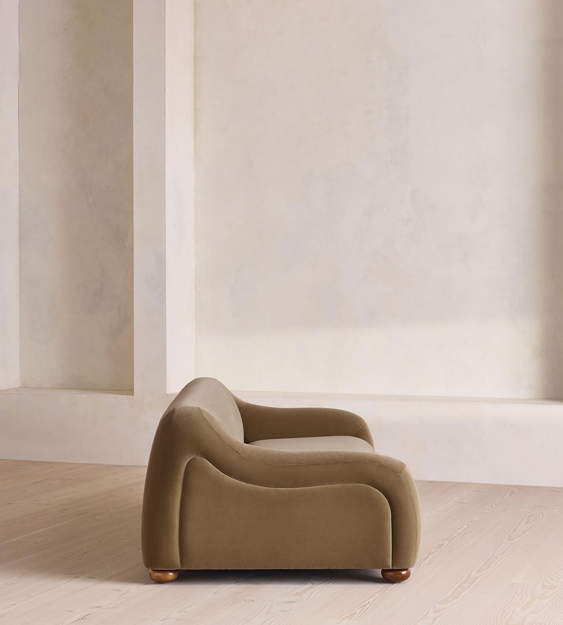 Liana Three Seater Sofa - Velvet - Truffle - UK - Images - Image 3