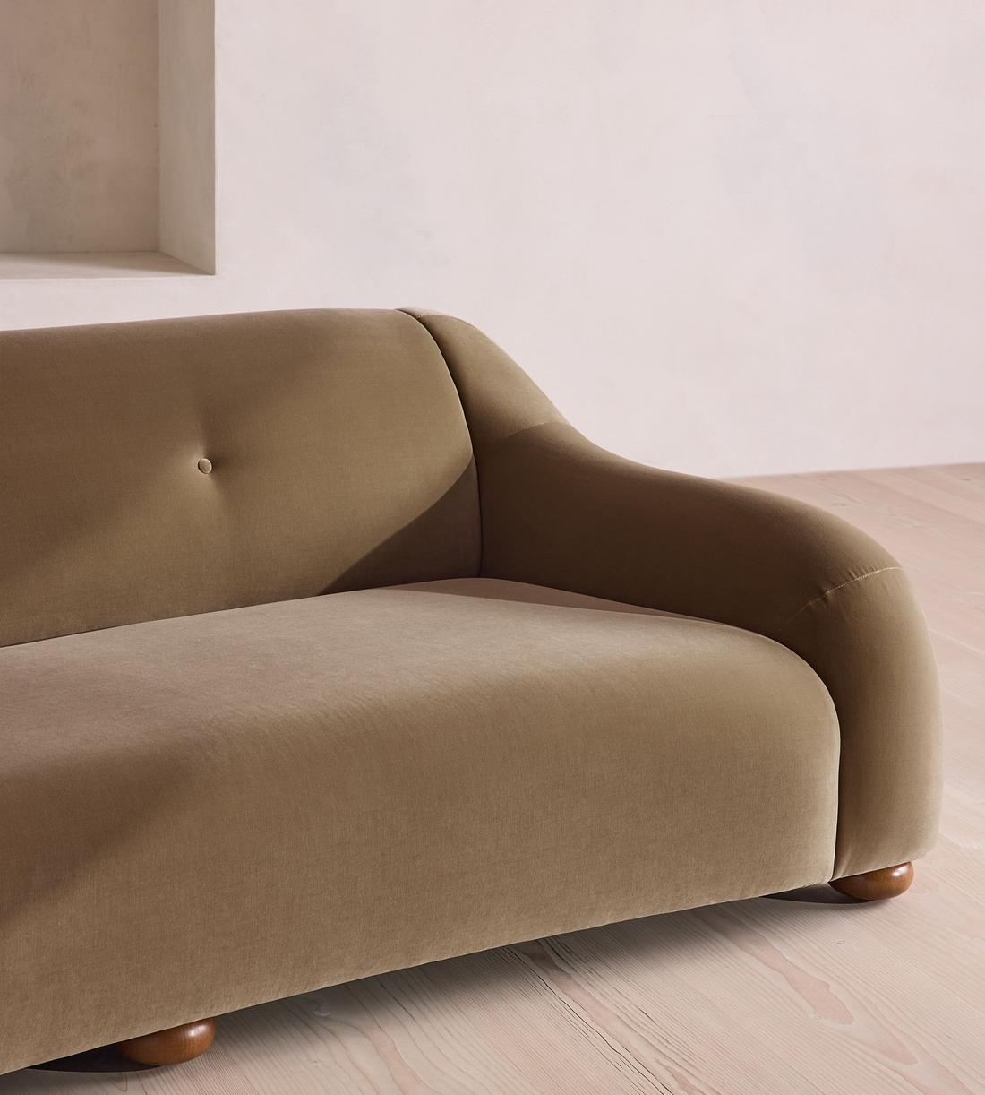 Liana Three Seater Sofa - Velvet - Truffle - UK - Images - Image 5