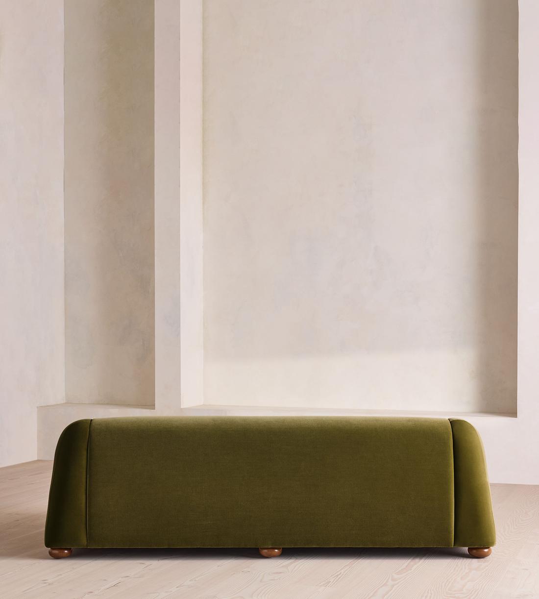 Liana Three Seater Sofa - Velvet - Olive - UK - Images - Image 4
