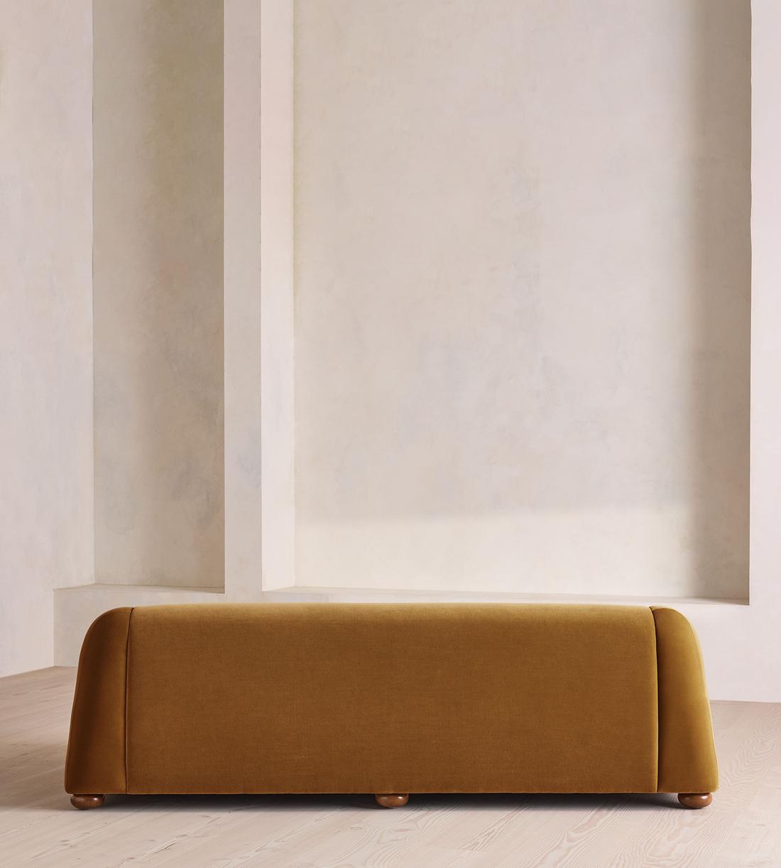 Liana Three Seater Sofa - Velvet - Mustard - UK - Images - Image 4