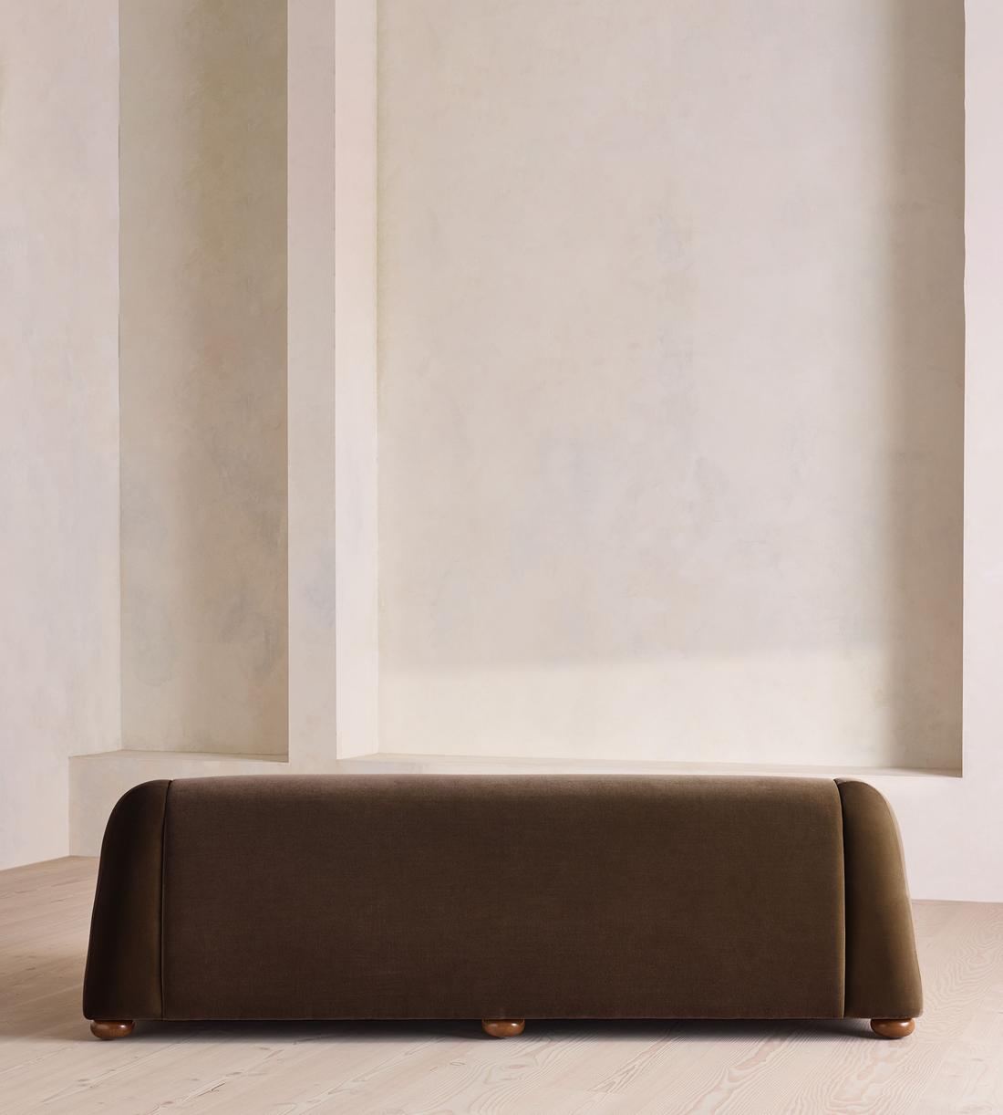 Liana Three Seater Sofa - Velvet - Chocolate - UK - Images - Image 4