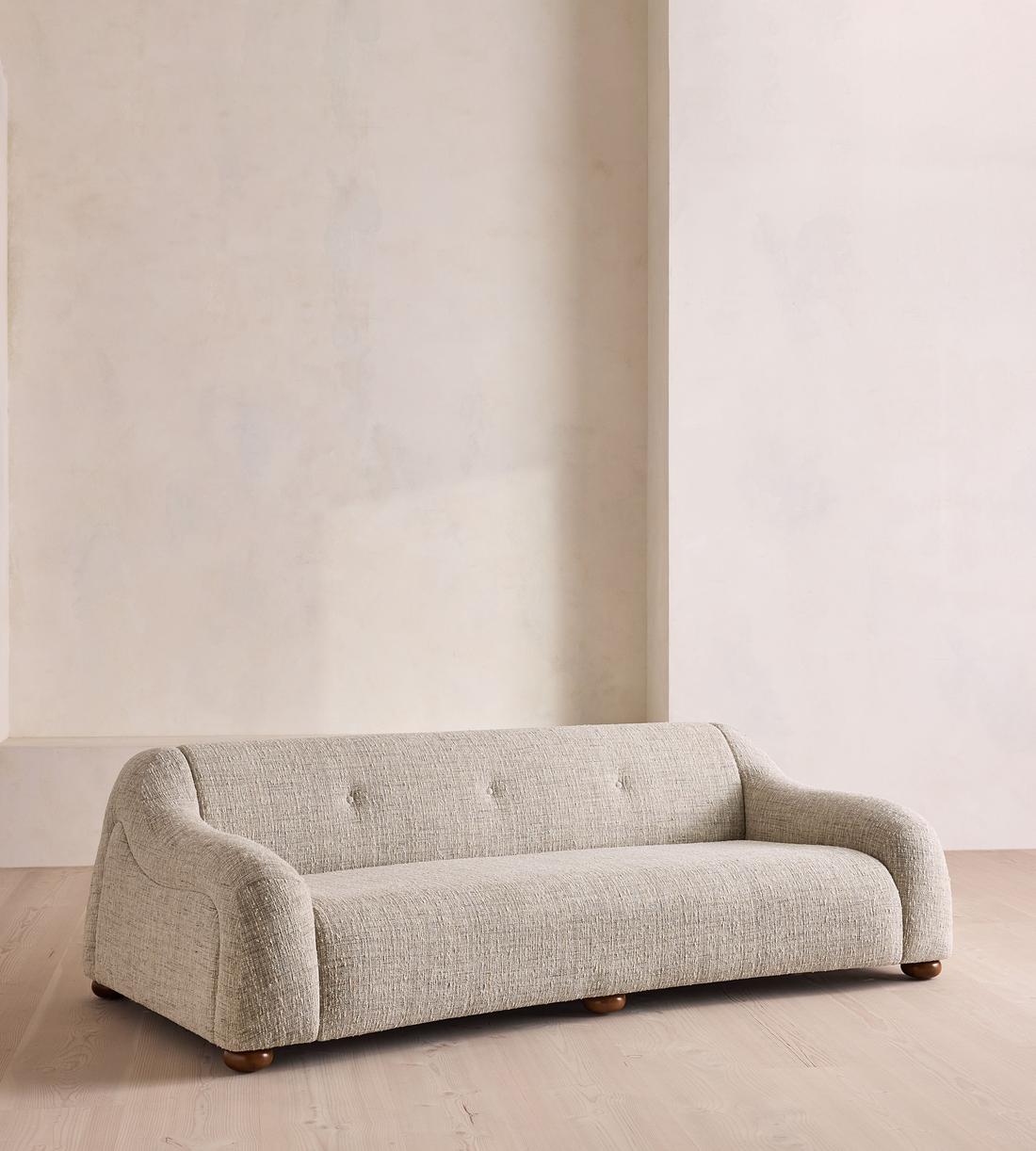 Liana Three Seater Sofa - Cotton Linen Tweed - UK - Listing - Image 2