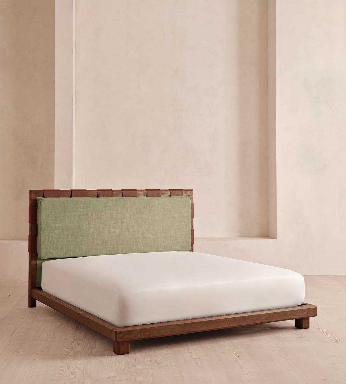 Barnaby Bed - Queen - Wool Linen - Sage - US - Listing - Image 1