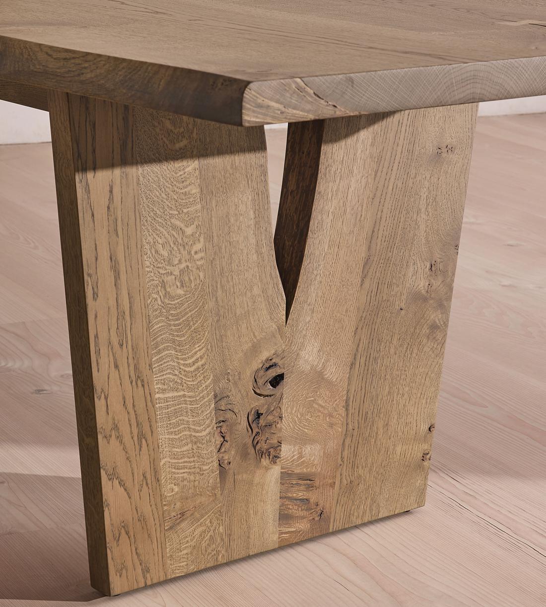 Calne Dining Table - Aged Oak - 240cm - Images - Image 5