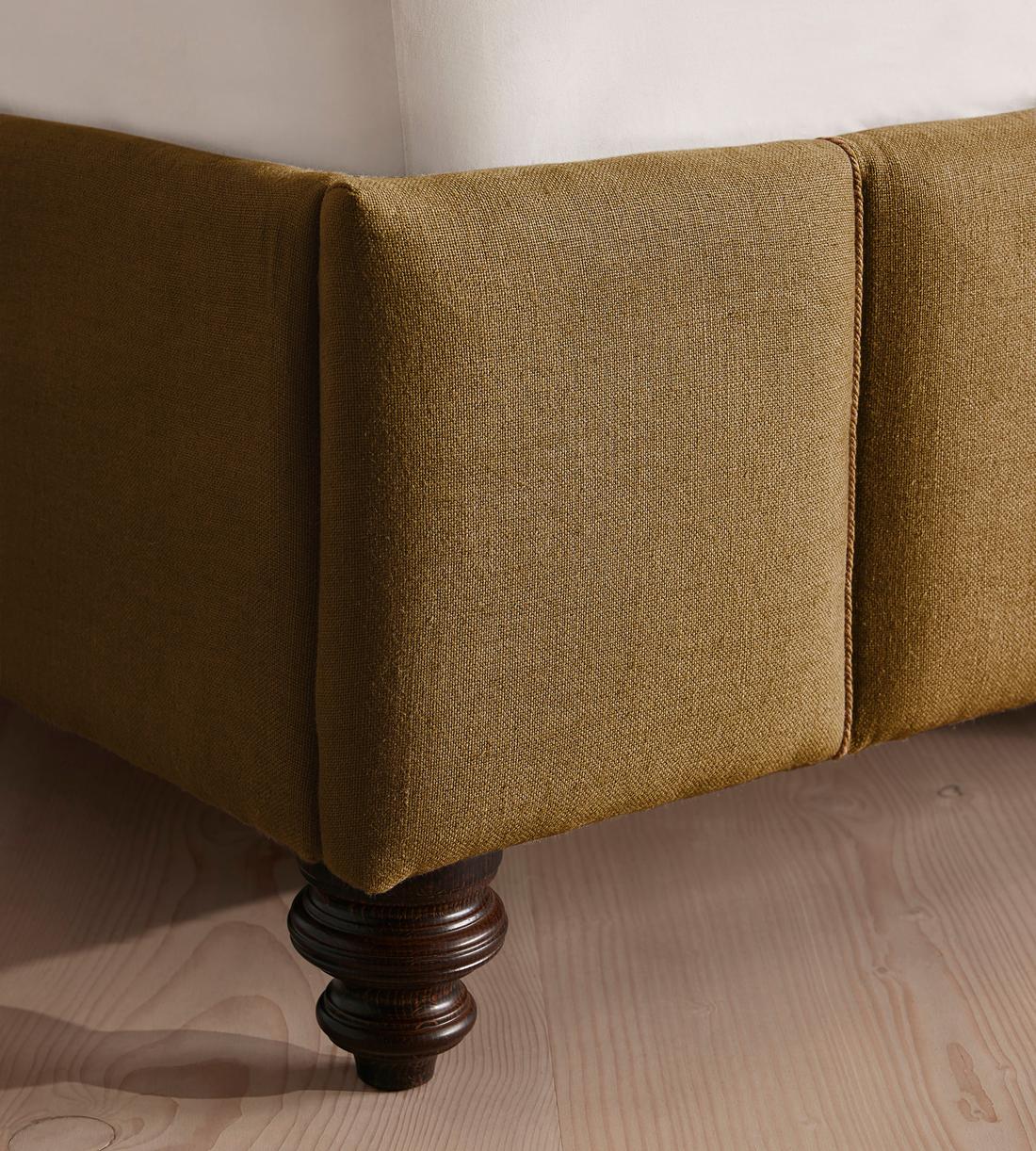 Manette Bed - with Twisted Cord - Full - Linen - Ochre - US - Images - Image 6