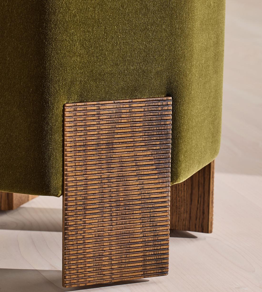 Alvin Footstool - Velvet - Olive - US - Images - Image 5