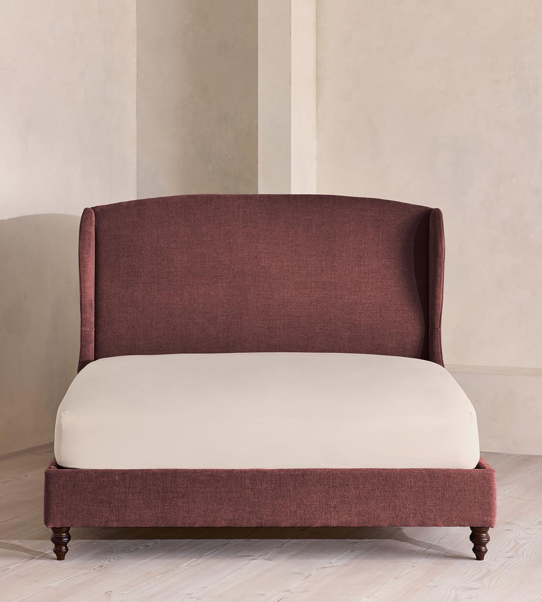 Rivas Bed - Emperor - Linen Chenille - Bordeaux - Listing - Image 2