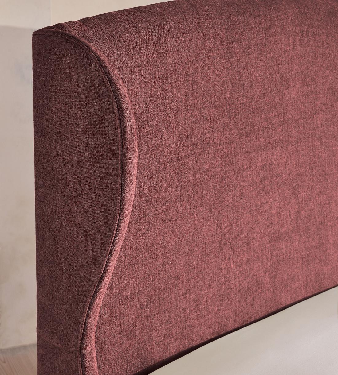 Rivas Bed - Emperor - Linen Chenille - Bordeaux - Images - Image 4