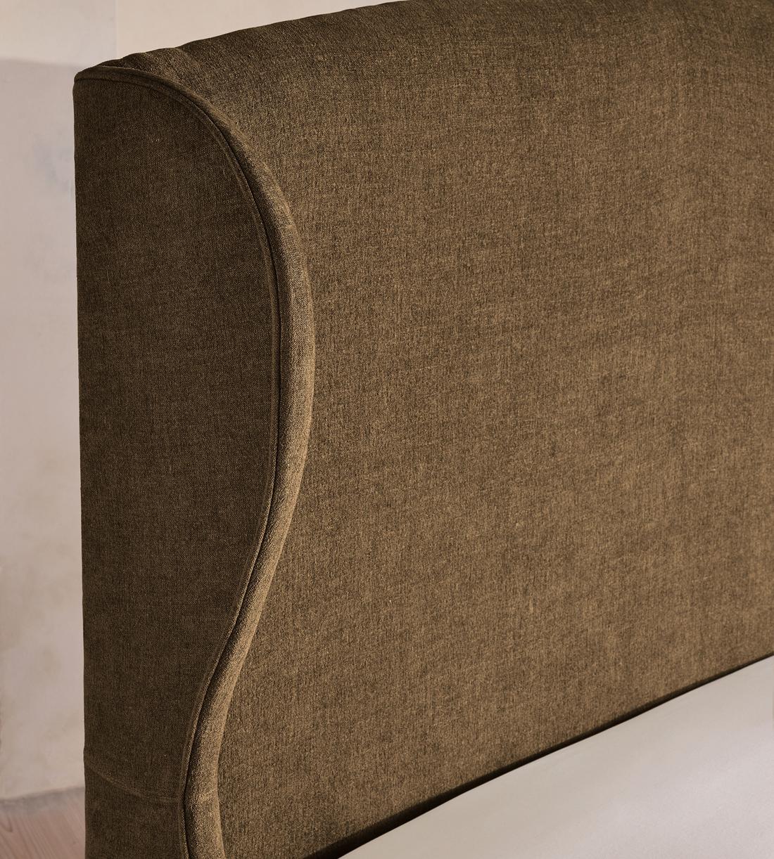 Rivas Bed - King - Linen Chenille - Chocolate - Images - Image 4