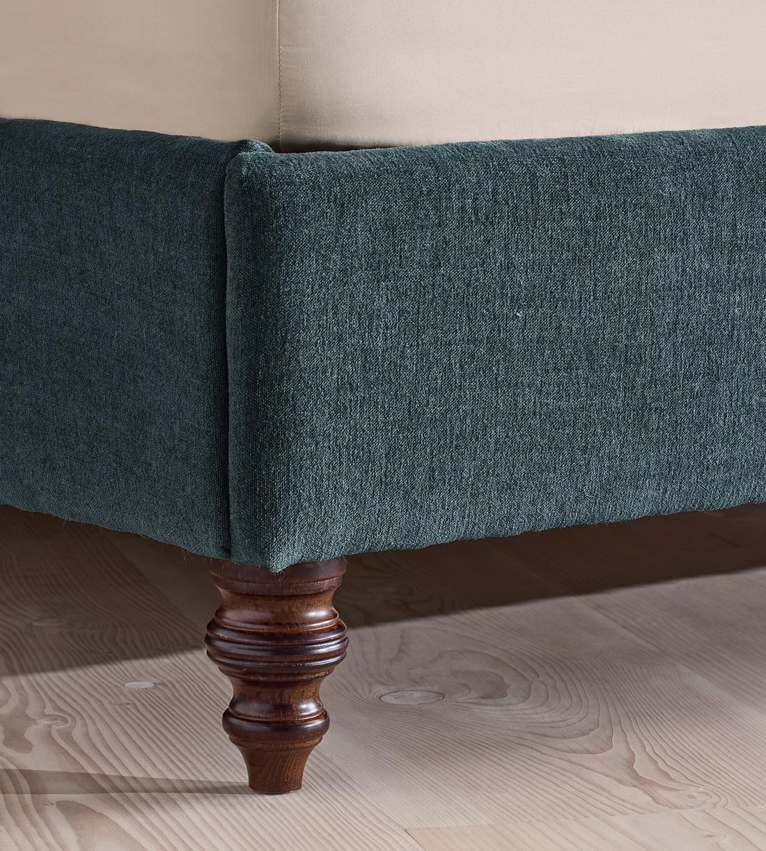 Rivas Bed - Emperor - Linen Chenille - Deep Teal - Images - Image 5