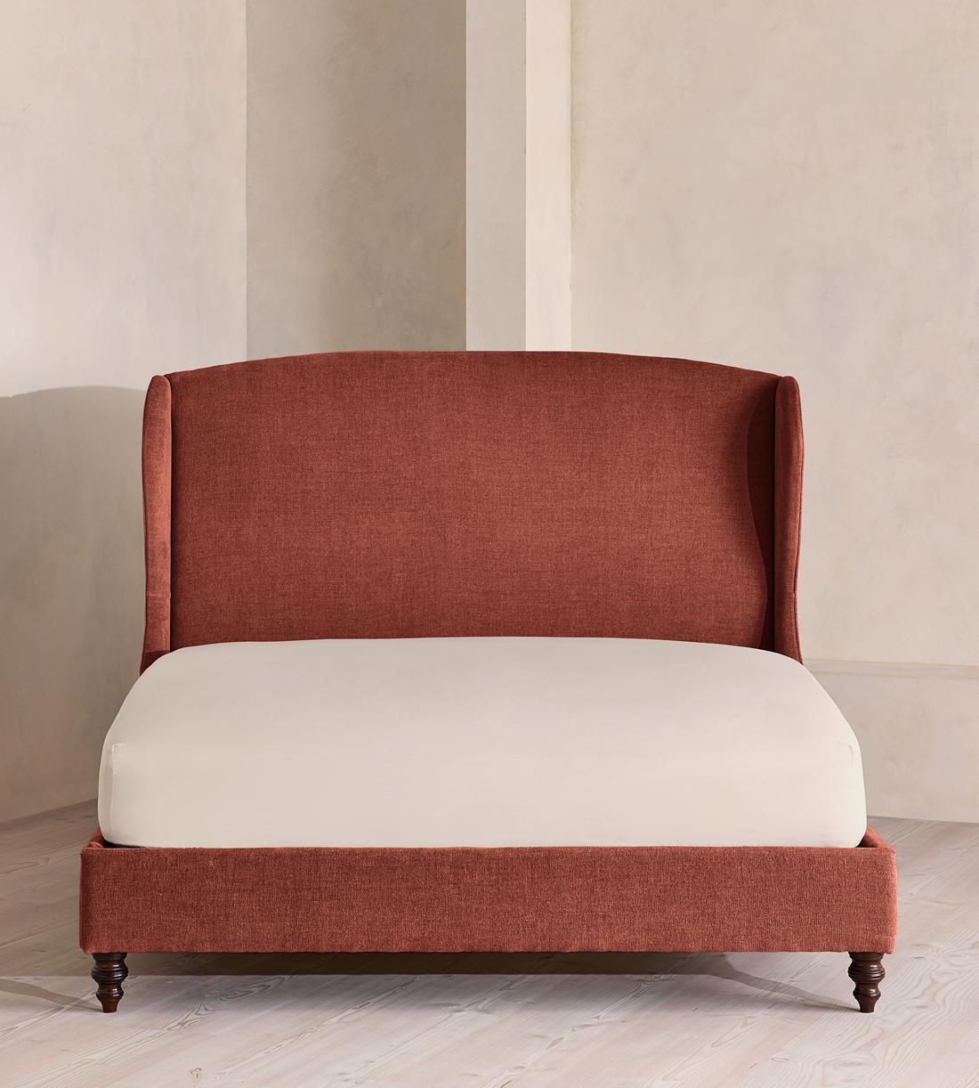 Rivas Bed - King - Linen Chenille - Rust - Listing - Image 2
