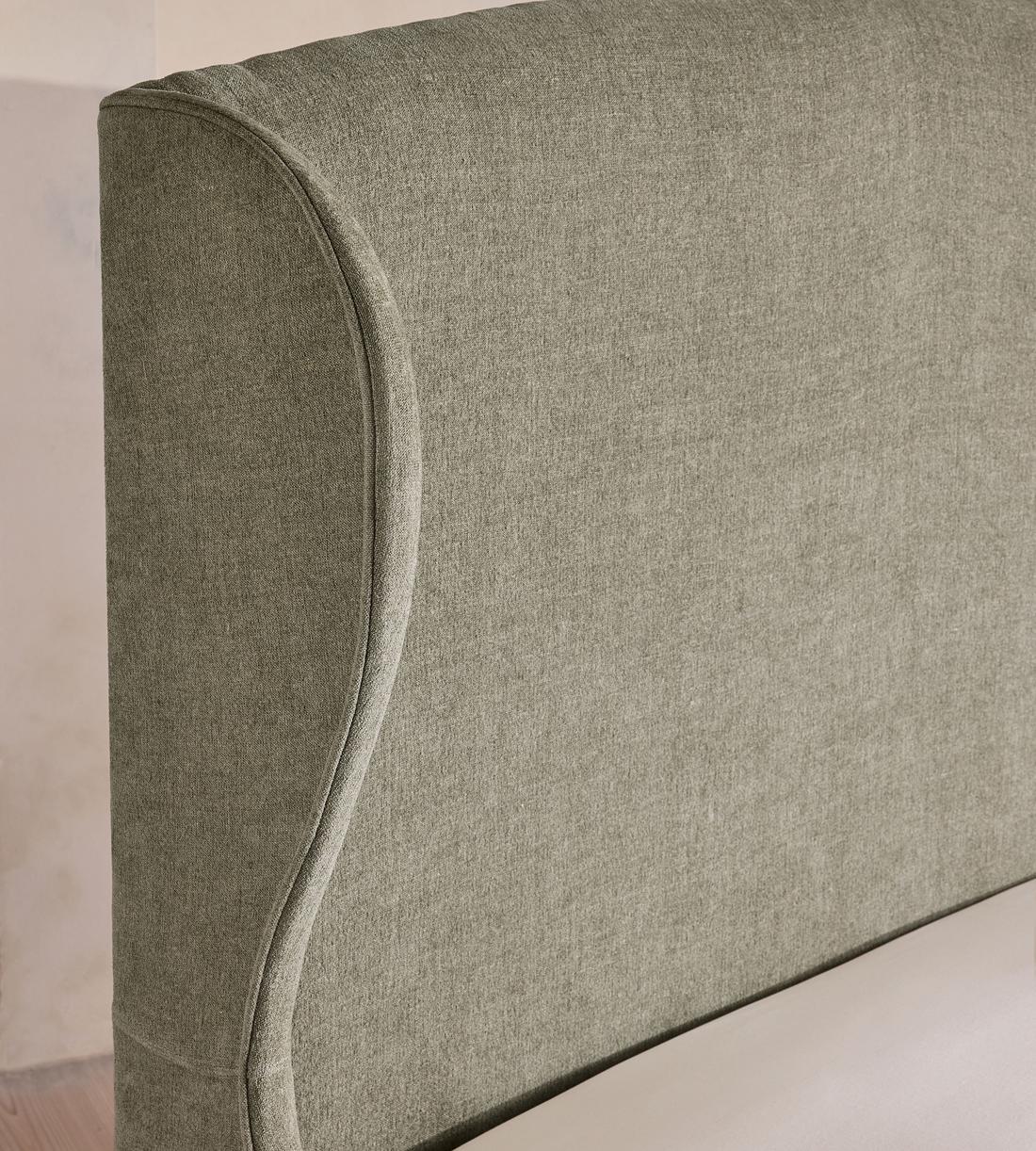 Rivas Bed - King - Linen Chenille - Sage - Images - Image 4